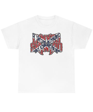 Lynyrd Skynyrd shirt - Lynyrd Skynyrd Merch - Lynyrd Skynyrd T-shirt - Lynyrd Flag - White T-Shirt - graphic tee - Rock t shirt