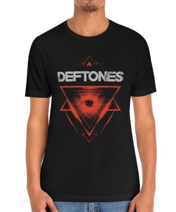 Deftones t shirt - Deftones Merch - Deftones shirt - red eye triangle - Black T-Shirt - graphic tee - Nu Metal t shirt - Rock t shirt