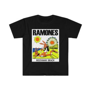 Ramones merch - Ramones t shirt - Ramones shirt - The Ramones Vintage 1988 T Shirt Rockaway Beach Grunge Rock T-shirt - Black T-Shirt - graphic tee - Punk t shirt