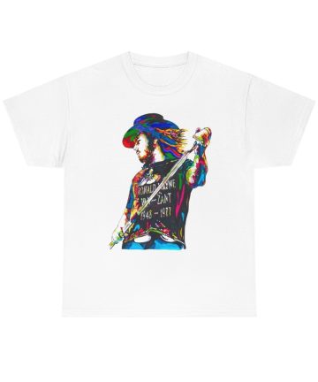 Lynyrd Skynyrd shirt - Lynyrd Skynyrd Merch - Lynyrd Skynyrd T-shirt - Ronnie Van Zant of Lynyrd Skynyrd - White T-Shirt - graphic tee - Rock t shirt