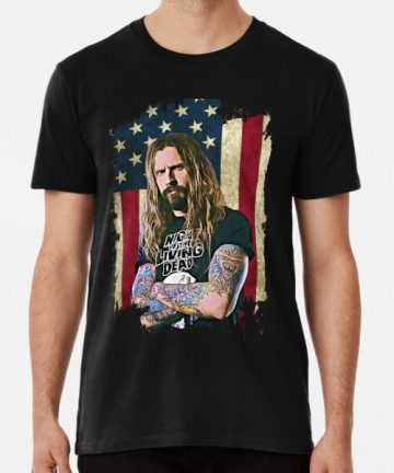Rob Zombie shirt - Rob Zombie Merch - Rob Zombie T-shirt - Rob band Zombie flag vintage gift for fans and lovers - Black T-Shirt - graphic tee - Nu Metal t shirt - Rock t shirt