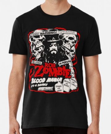Rob Zombie shirt - Rob Zombie Merch - Rob Zombie T-shirt - Rob Zombie Blood Maria It's A D-E-A-Dly Nightmare - Black T-Shirt - graphic tee - Nu Metal t shirt - Rock t shirt