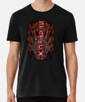 Static x shirt - Static x Merch - Static-X T-shirt - red twin skull throne - Black T-Shirt - graphic tee - Nu Metal t shirt - Rock t shirt