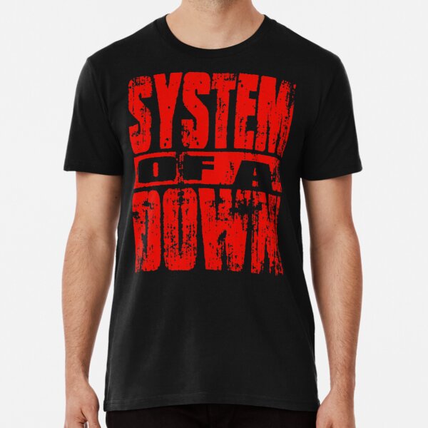 System of a Down t shirt - System of a Down Merch - System of a Down shirt - red of a design - Black T-Shirt - graphic tee - Nu Metal t shirt - Rock t shirt