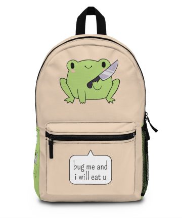 Frog backpack - Animal backpack - Frog bookbag - Frog merch - Frog apparel