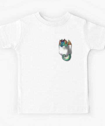 child tshirt cotton - boy tshirt - girl tshirt - Wings of Fire - Pocket Glory Dragon Kids T-Shirt