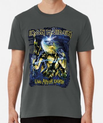 Iron Maiden band merch - Iron Maiden band tee shirt graphic - Iron Maiden band clothing - Iron Maiden band apparel - Iron Maiden band t shirt cotton - Iron Maiden band T-Shirt - Live After Death| Perfect Gift| Rock Gift Premium T-Shirt