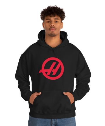 F1 merch - F1 clothing - F1 apparel - Haas F1 Logo Hoodie