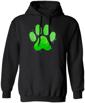 Cat merch - Cat clothing - Cat apparel - Chat Noir Pawprint Hoodie