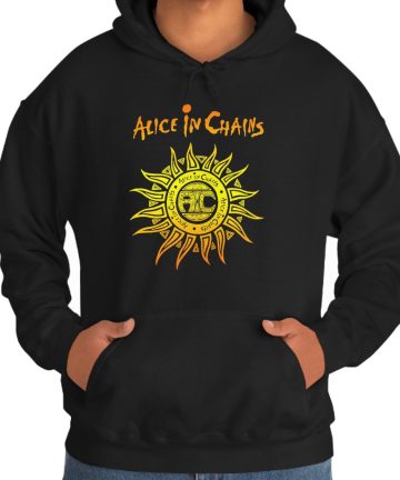 Alice In Chains band merch - Alice In Chains band clothing - Alice In Chains band apparel - YELLOW SUN IN CHAINS ALICE Hoodie