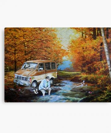 Living in a Van Down by the River Canvas Print merch - Living in a Van Down by the River Canvas Print apparel