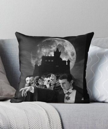 Movie pillow - Movie merch - Movie apparel - Classic Universal Horror Monsters Throw Pillow