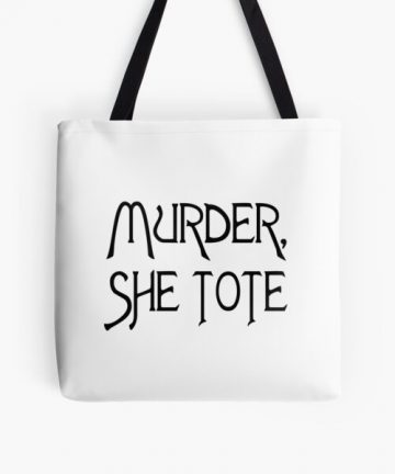 MURDER SHE TOTE AOP Tote Bag - MURDER SHE TOTE merch - MURDER SHE TOTE apparel