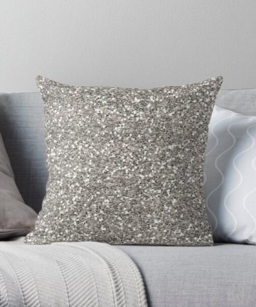 Patterns merch - Patterns apparel - Silver Glitter Throw Pillow