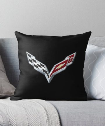 Corvette emblem C7 - F1 pillow - F1 merch - F1 apparel