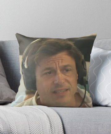 Confused Toto Wolff - F1 pillow - F1 merch - F1 apparel
