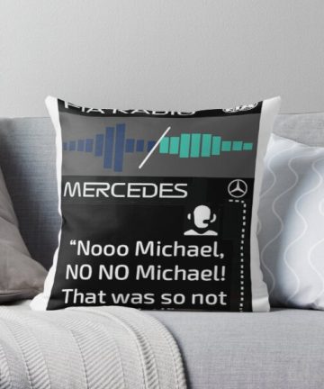 Toto Wolff Angry Team Radio Abu Dhabi 2021 - F1 pillow - F1 merch - F1 apparel