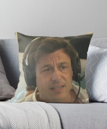 Confused Toto Wolff - F1 pillow - F1 merch - F1 apparel