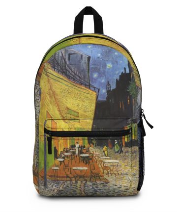 Cafe Terrace at Night - Van Gogh backpack - Cafe Terrace at Night - Van Gogh bookbag - Cafe Terrace at Night - Van Gogh merch - Cafe Terrace at Night - Van Gogh apparel