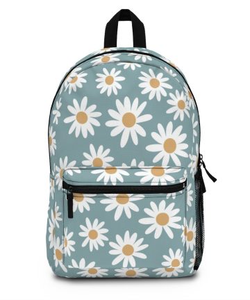 Blue Daisies - Floral Backpack - Blue Daisies - daisy pattern, floral, florals, flower, retro, vintage, 70s, camel, brown, rust, earthy, terracotta bookbag - Blue Daisies - daisy pattern, floral, florals, flower, retro, vintage, 70s, camel, brown, rust, earthy, terracotta merch - Blue Daisies - daisy pattern, floral, florals, flower, retro, vintage, 70s, camel, brown, rust, earthy, terracotta apparel