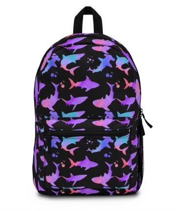 Purple Watercolor Sharks backpack - Purple Watercolor Sharks bookbag - Purple Watercolor Sharks merch - Purple Watercolor Sharks apparel