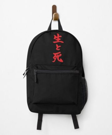 Life and Death japanese kanji backpack - Life and Death japanese kanji bookbag - Life and Death japanese kanji merch - Life and Death japanese kanji apparel