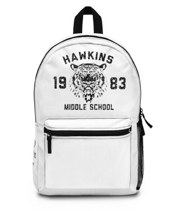 Stranger Things Hawkins Middle School White Backpack