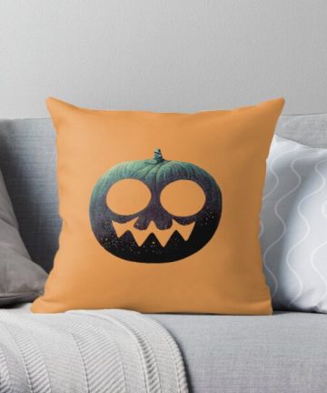 Big eyed demon pumpkin pillow - Big eyed demon pumpkin merch - Big eyed demon pumpkin apparel