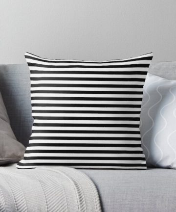 Black and White Stripes pillow - Black and White Stripes merch - Black and White Stripes apparel