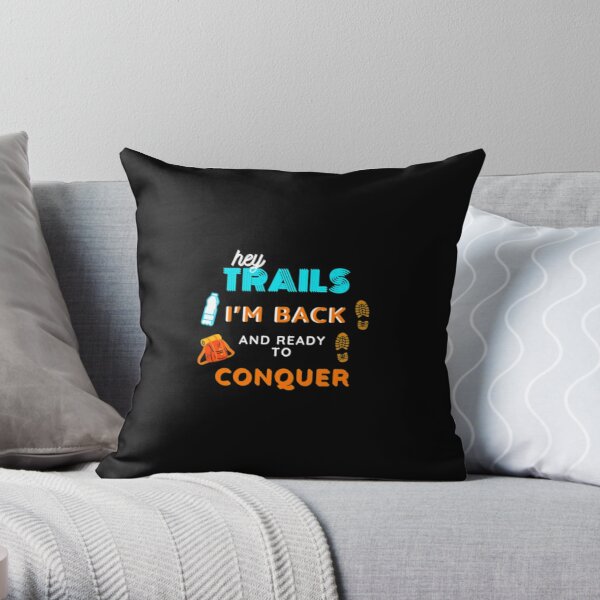 Conquer Trails - Hiking pillow - Conquer Trails - Hiking merch - Conquer Trails - Hiking apparel