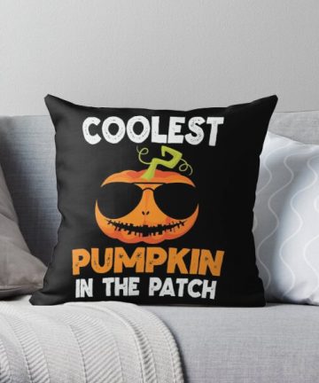 coolest pumpkin pillow - coolest pumpkin merch - coolest pumpkin apparel
