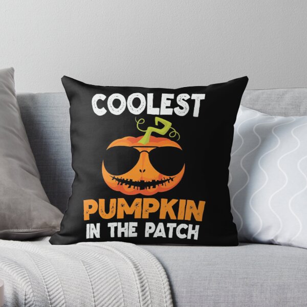 coolest pumpkin pillow - coolest pumpkin merch - coolest pumpkin apparel