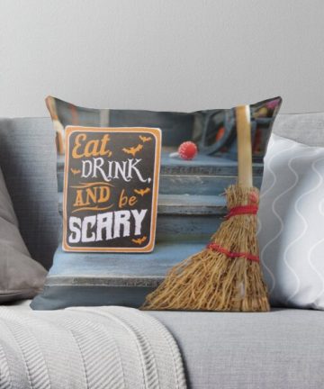 Eat Drink And be Scary pillow - Eat Drink And be Scary merch - Eat Drink And be Scary apparel