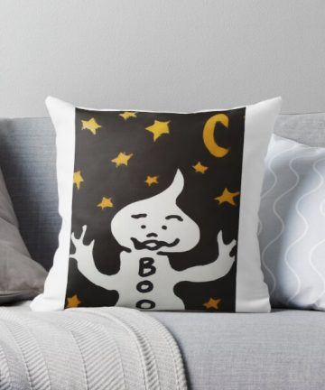Frightfully Fun Ghost pillow - Frightfully Fun Ghost merch - Frightfully Fun Ghost apparel