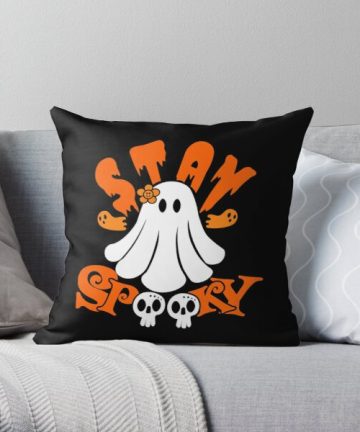 funny halloween stay spooky ghost boo costume party pillow - funny halloween stay spooky ghost boo costume party merch - funny halloween stay spooky ghost boo costume party apparel