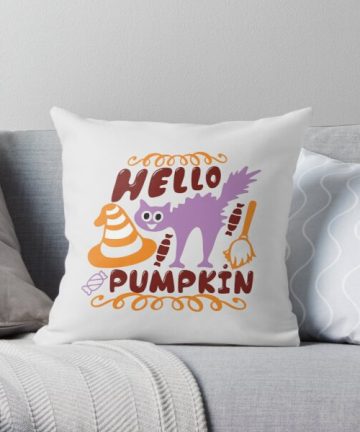 hello pumpkin pillow - hello pumpkin merch - hello pumpkin apparel