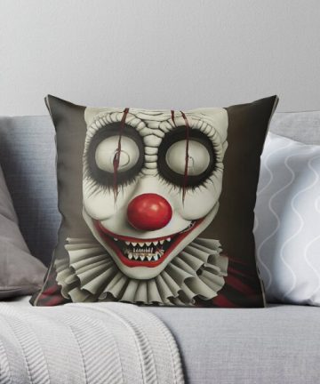 Horror Clown pillow - Horror Clown merch - Horror Clown apparel