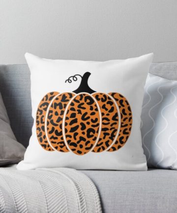 leopard pumpkin pillow - leopard pumpkin merch - leopard pumpkin apparel