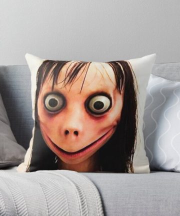 Momo (Creepypasta) pillow - Momo (Creepypasta) merch - Momo (Creepypasta) apparel