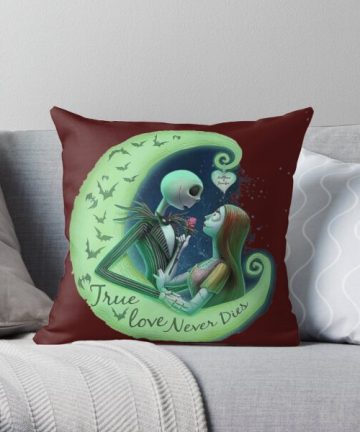 Sally and Jack love pillow - Sally and Jack love merch - Sally and Jack love apparel