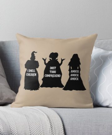 Sanderson Sister Silhouette Quotes pillow - Sanderson Sister Silhouette Quotes merch - Sanderson Sister Silhouette Quotes apparel