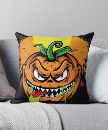 Scary Halloween Pumpkin For Your Costume On 31st October pillow - Scary Halloween Pumpkin For Your Costume On 31st October merch - Scary Halloween Pumpkin For Your Costume On 31st October apparel