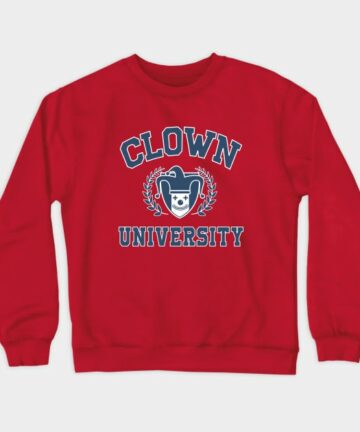 Clown university blue and white Crewneck Sweatshirt