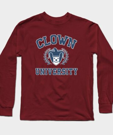 Clown university blue and white Long Sleeve T-Shirt