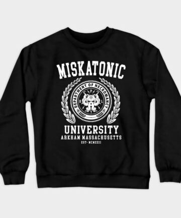 CTHULU AND LOVECRAFT - MISKATONIC UNIVERSITY Crewneck Sweatshirt