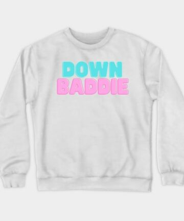 Down Bad Baddie for the Gym TTPD Tay Swiftie Music Pop Fan Crewneck Sweatshirt
