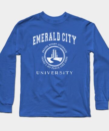 Emerald City University | The Wizard Of Oz | Wicked The Musical Long Sleeve T-Shirt