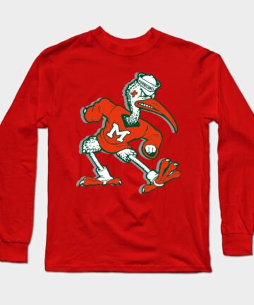 Ibis Hurricanes / Miami Hurricanes Mascot Long Sleeve T-Shirt