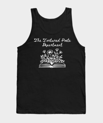 The Tortured Poets Department Floral Book Design Tank Top