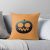 Big eyed demon pumpkin Throw Pillow
